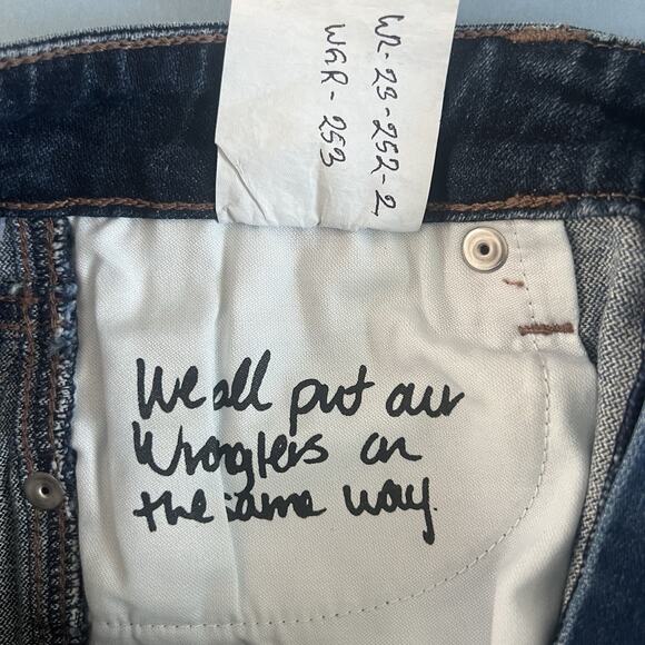 Wrangler Lainey Wilson High Rise Western Chap Tonal Blue Bell Bottom Flare Jeans - Picture 5 of 5